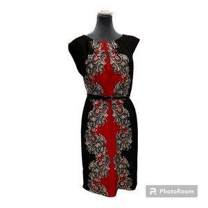 SALE 2 for $25! Eye-Catching London Times Tri-Color Sheath Dress! SZ12